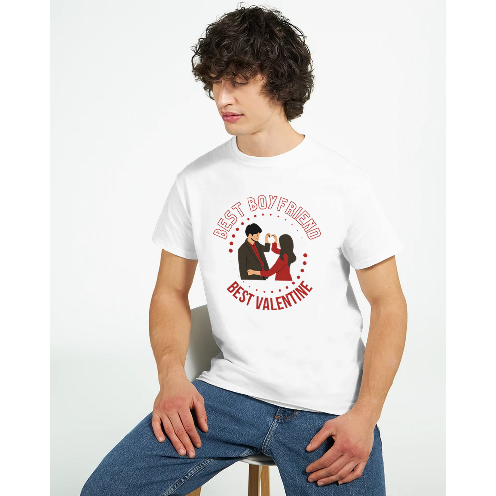 Best Boyfriend, Best Valentine - Romantic Tee for Him - - T-Shirt