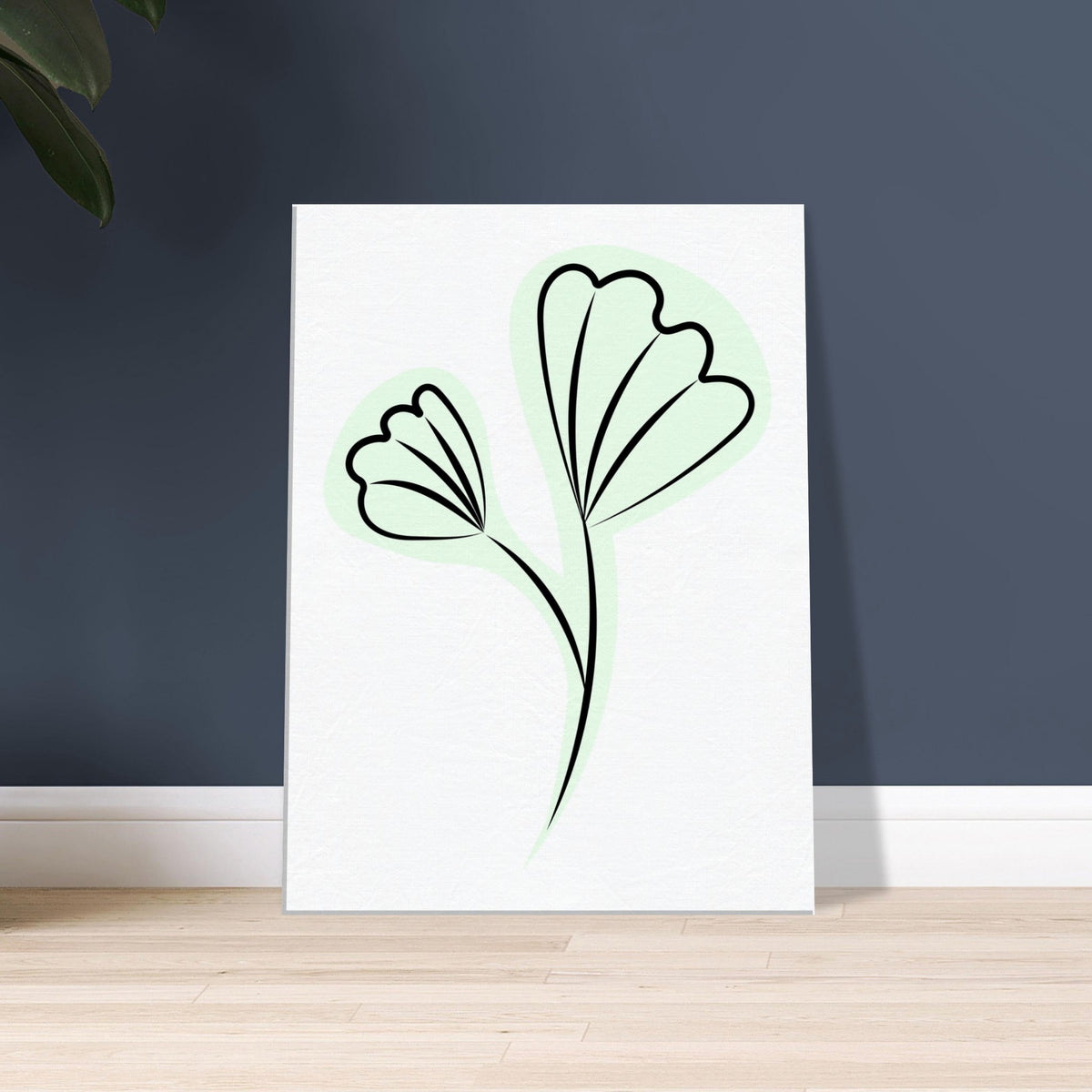 Graceful Greens - Delicate Floral Canvas - 45x60 cm 18x24″ - Canvas Prints