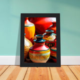 Heritage Hues - Framed Art Masterpiece - - Wooden Framed Posters