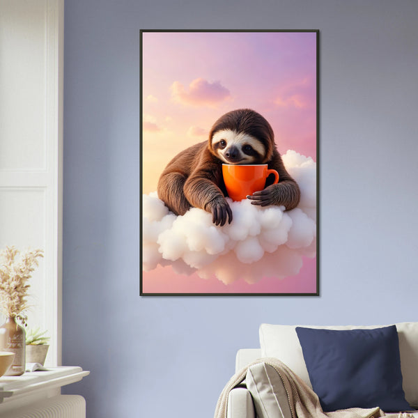 Cloudy Tea Break Poster Gift for Tea Lovers - Default Title - Metal Framed Posters