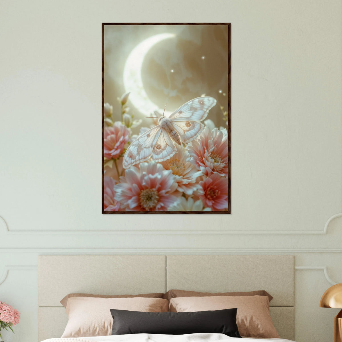 Ethereal Night Poster – Perfect Gift for Her - Dark wood frame - Wooden Framed Posters
