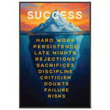 Success Iceberg Metal Framed Poster – Gift of Inspiration - Default Title - Metal Framed Posters