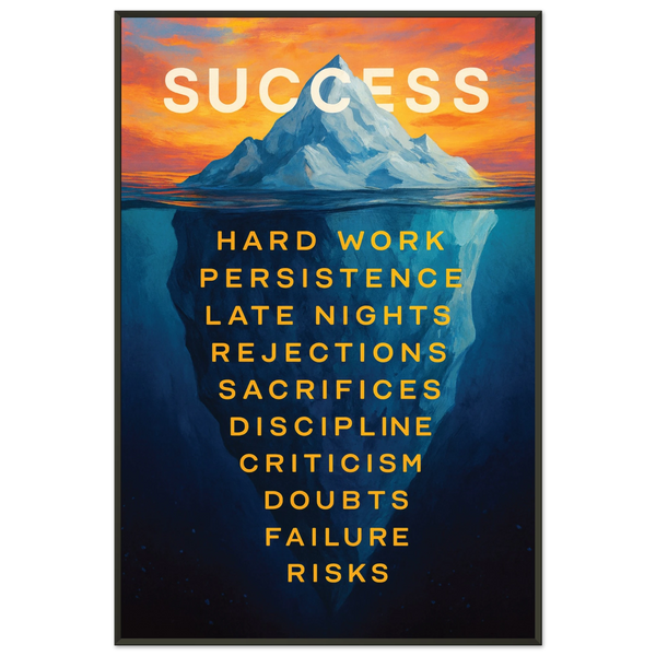 Success Iceberg Metal Framed Poster – Gift of Inspiration - Default Title - Metal Framed Posters