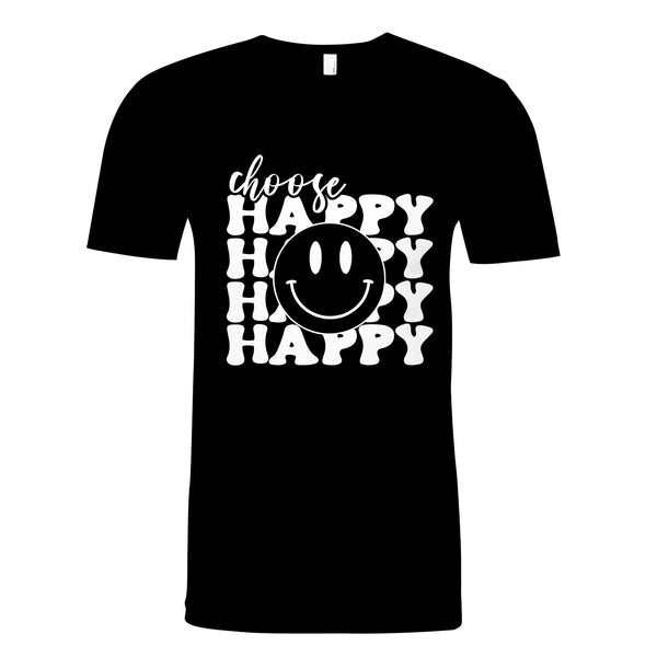 Select Happy - Dress in Positivity, Spread Joy - Black - Print Material