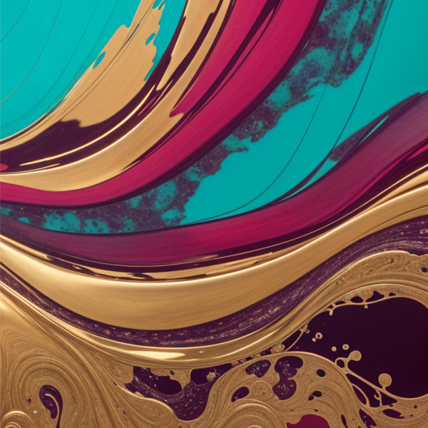 Marbled Waves Collection - - Posters