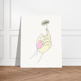 Gentle Grace - Archival Quality Hand & Flower Poster - - Posters