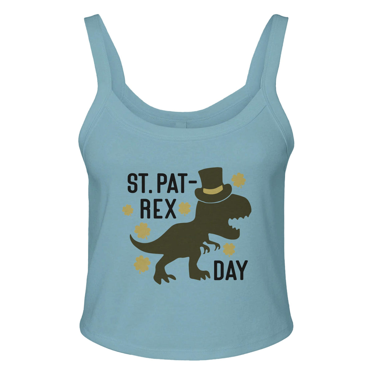 St. Pat-Rex Day - Roar into Festivities with Style - sld baby blu bln - Print Material