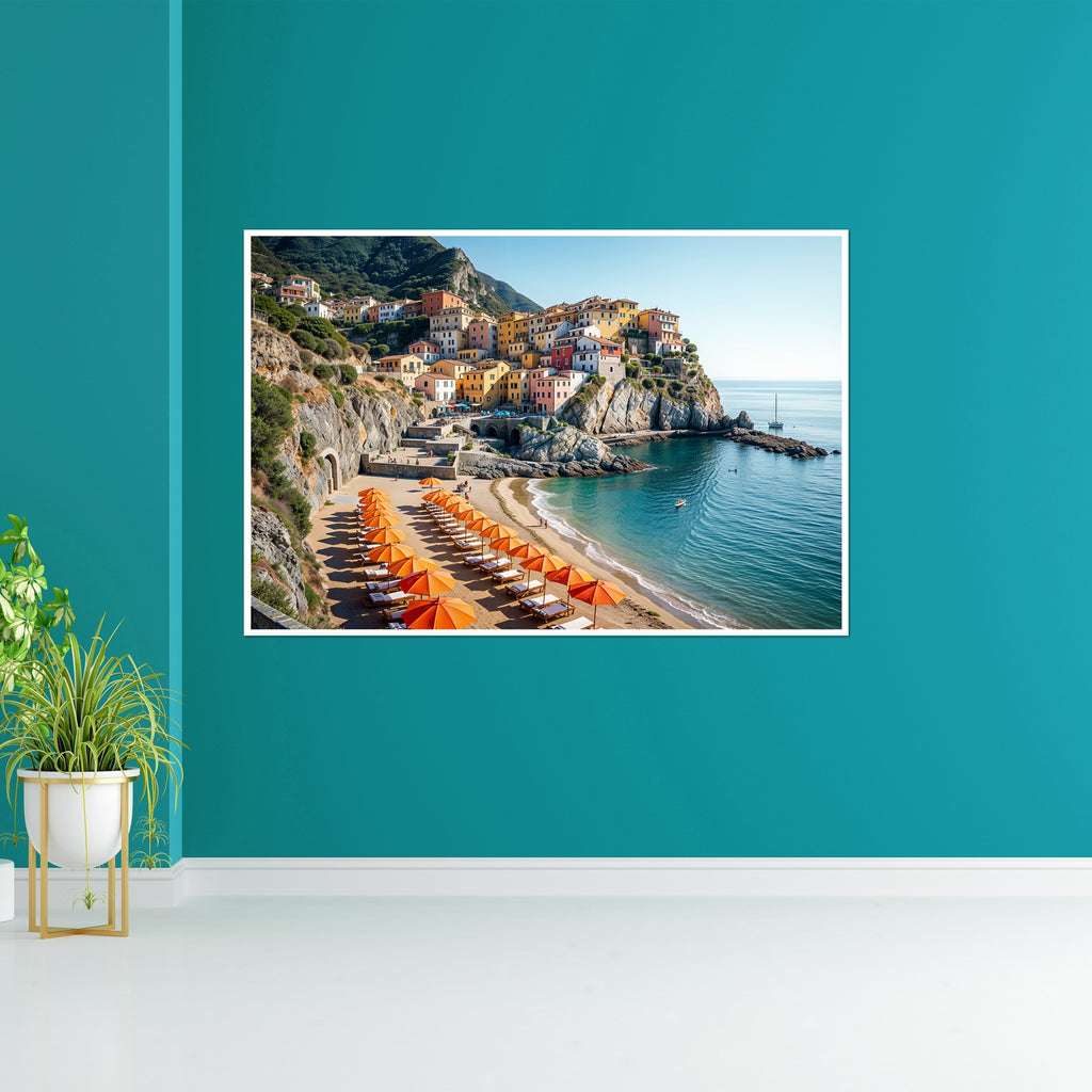 Mediterranean Escape by the Sea - 20x30 - Framed Posters