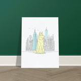 Urban Paws - Dog and Cityscape Canvas - 60x80 cm 24x32″ - Canvas Prints