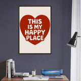 This Is My Happy Place – Framed Poster for Loved Ones - Black frame - Wooden Framed Posters