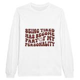 Heavyweight Tired Personality Tee - White - Sweatshirt