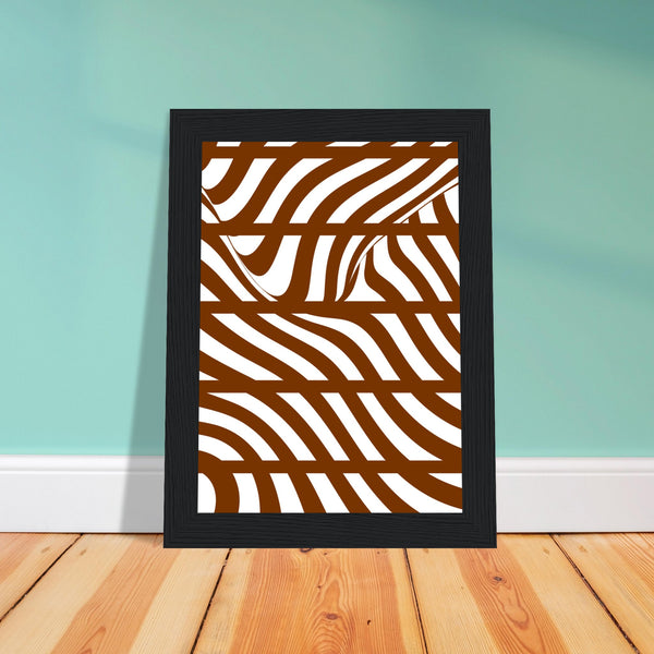 Flowing Lines - Contemporary Wall Art - - Wooden Framed Posters