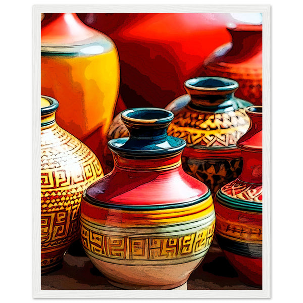 Heritage Hues - Framed Art Masterpiece - 40x50 cm 16x20″ White frame - Wooden Framed Posters