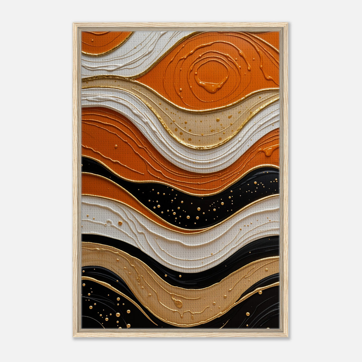 Desert Waves - A Symphony in Earth Tones - - Canvas