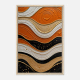 Desert Waves - A Symphony in Earth Tones - - Canvas