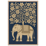 Traditional Elephant Art Print – Heritage Frame Gift - Wood frame - Wooden Framed Posters