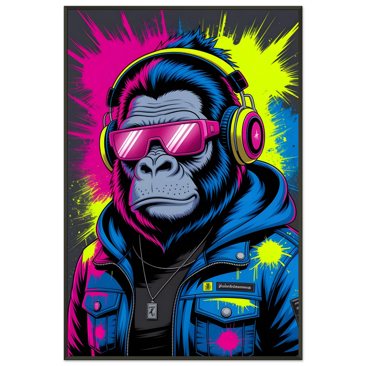 Neon Gorilla Wall Art – For the Funky One - Default Title - Metal Framed Posters
