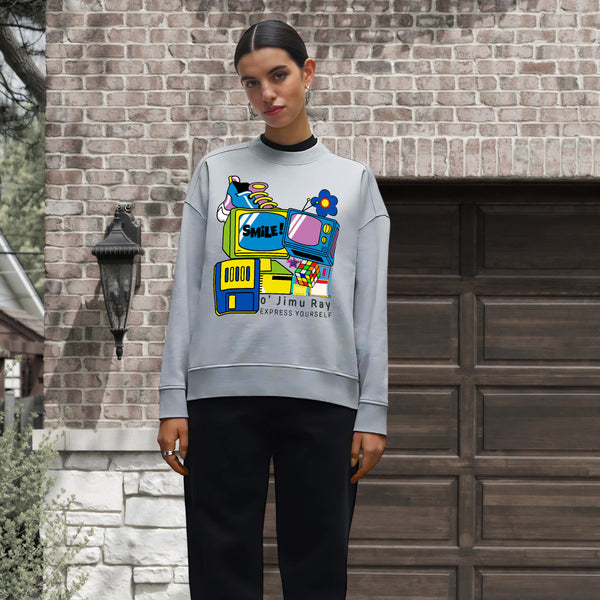 Vintage Pop Culture Sweatshirt - - Sweatshirts