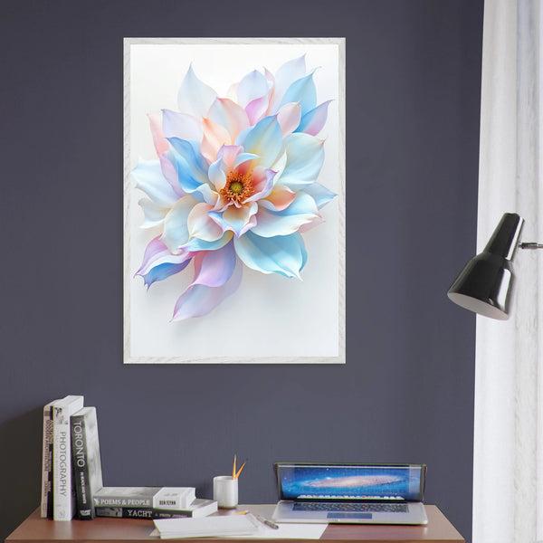 Radiant Blossom – Metal Framed Art Print - White frame - Wooden Framed Posters
