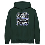 Hoodie Happiness - Smile and Be Peaceful - Forest Green - Hoodies