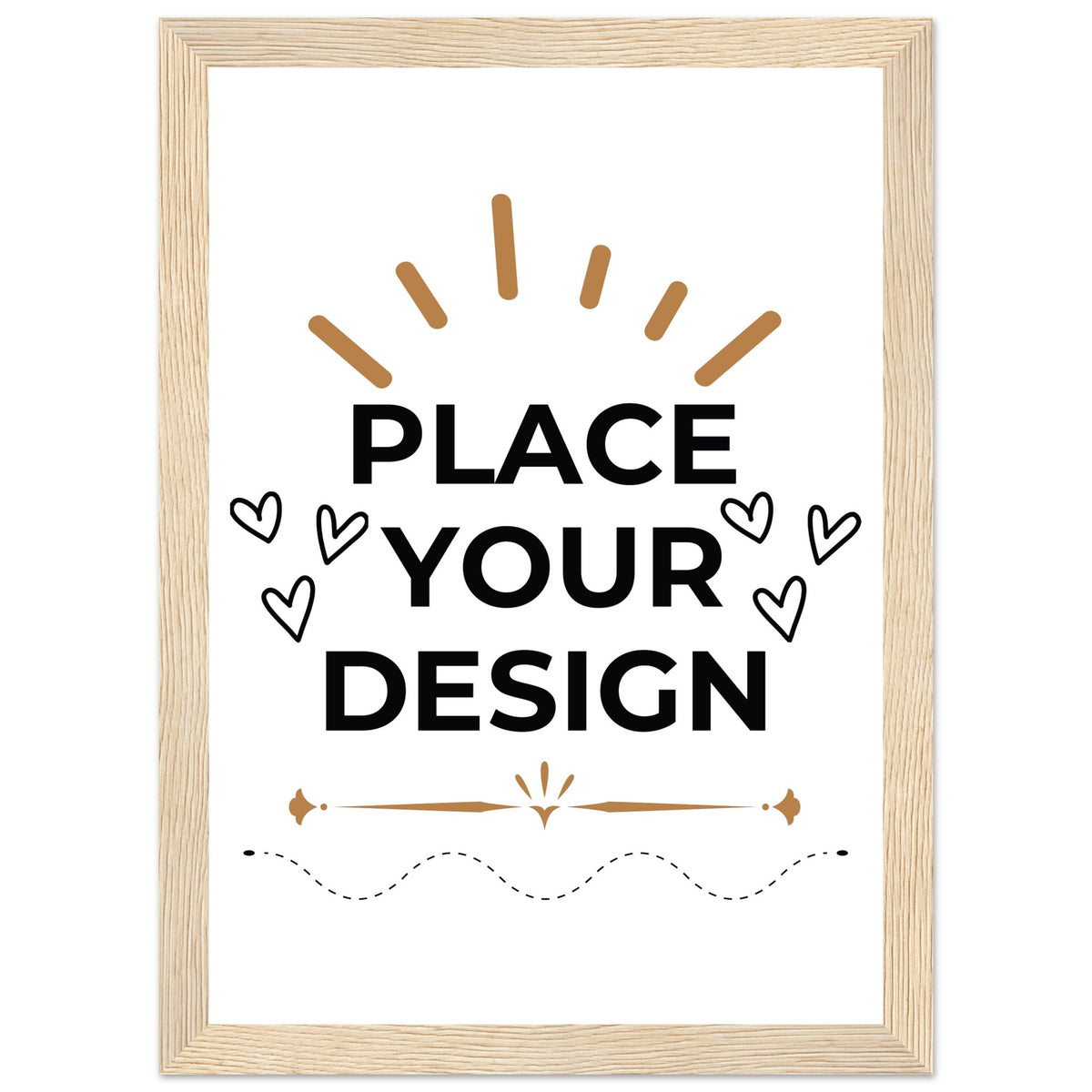 Vivid Decor - Semi-Glossy Customizable Posters with Sturdy Wooden Frames - A4 21x29.7 cm 8x12″ Wood frame - Wooden Framed Posters