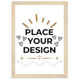 Vivid Decor - Semi-Glossy Customizable Posters with Sturdy Wooden Frames - A4 21x29.7 cm 8x12″ Wood frame - Wooden Framed Posters