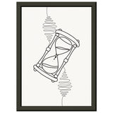 Timeless Whispers - Elegant Hourglass Art - A4 21x29.7 cm 8x12″ - Metal Framed Posters