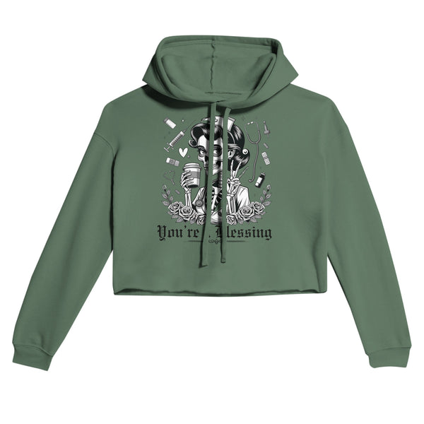 You’re a Blessing - Gothic Nurse Tribute - Military Green - Hoodies