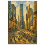 Gift City Lights – New York Skyline Metal Framed Poster - Default Title - Metal Framed Posters