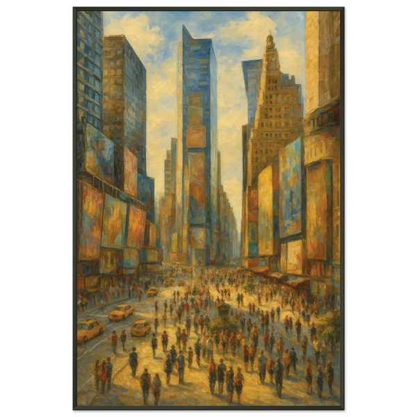 Gift City Lights – New York Skyline Metal Framed Poster - Default Title - Metal Framed Posters