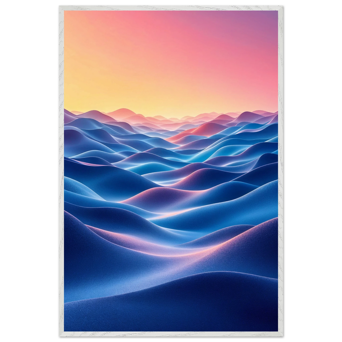 Dream in Color – Framed Abstract Horizon - - Wooden Framed Posters