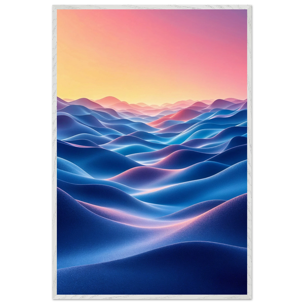 Dream in Color – Framed Abstract Horizon - - Wooden Framed Posters