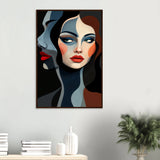 Dual Faces Wooden Framed Poster – A Gift of Inner Reflection - Dark wood frame - Wooden Framed Posters