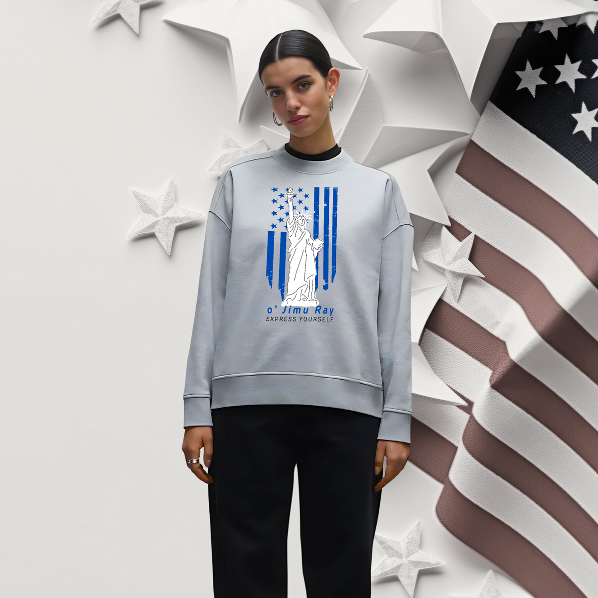 Patriot Spirit Women's Sweatshirt - o' Jimu Ray 4th July Special - - Sweatshirts