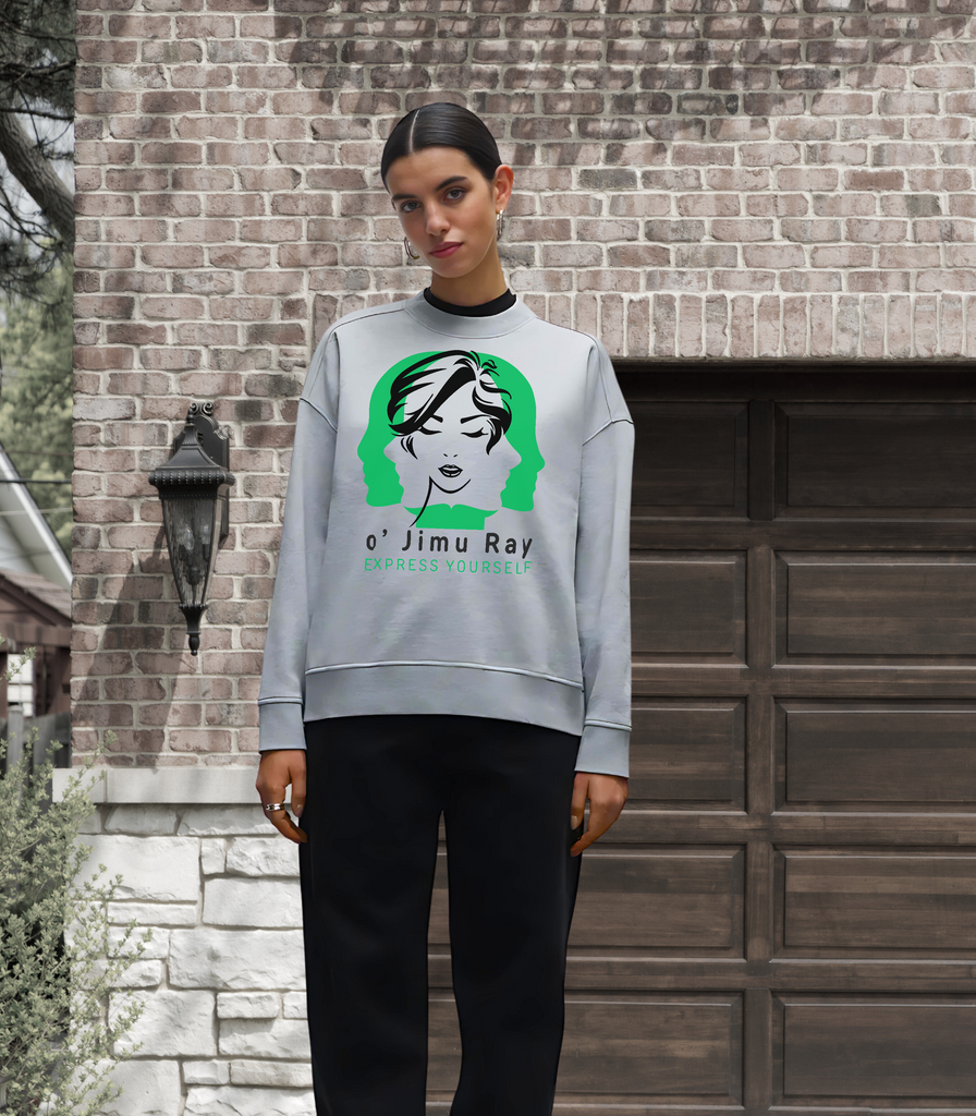 Expressive Elegance - Oversized Sweatshirt - - Sweatshirts