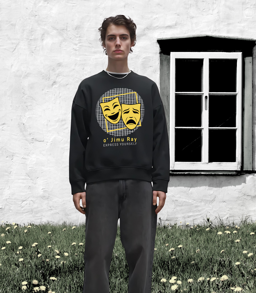 Theatrical Expression Boxy Sweatshirt - - Sweatshirts