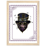 Elevate Your Decor - Steampunk, Funky, and Urban Gorilla Poster Set - A4 21x29.7 cm 8x12″ Wood frame Steampunk Gorilla - Wooden Framed Posters