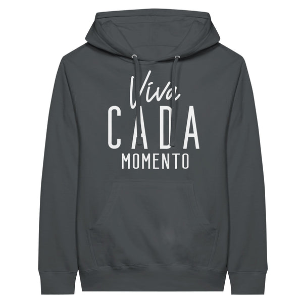 Viva Cada Momento - Embrace Every Moment with our Premium Hoodie - Charcoal - Print Material