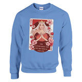 Queen of Hearts - Cherishing the Bond with Mom - Carolina Blue - Sweatshirts