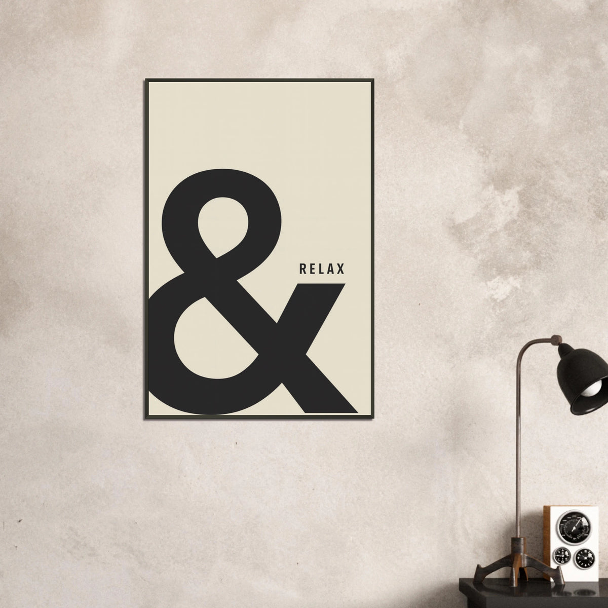 Relax & Breathe – Modern Wall Art Gift - - Metal Framed Posters