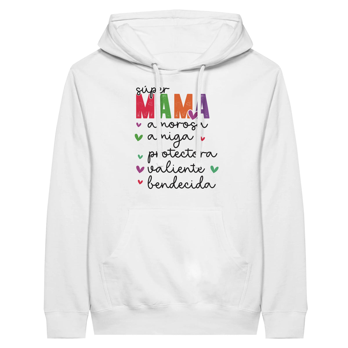 Soulful Sentiments - Embrace Every Emotion Unisex Pullover Hoodie - White - Print Material