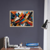 Rhythm in Color - Bold Abstract Motion - - Framed Canvas