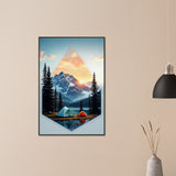 Camping Serenity - A Mountain Escape - 60x90 cm 24x36″ - Framed Posters