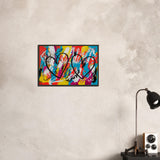 Love Unleashed - Bold Abstract Heart Design - - Framed Poster