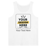 Ultimate Comfort - Premium Customizable Unisex Jersey Tank Top - White - Print Material