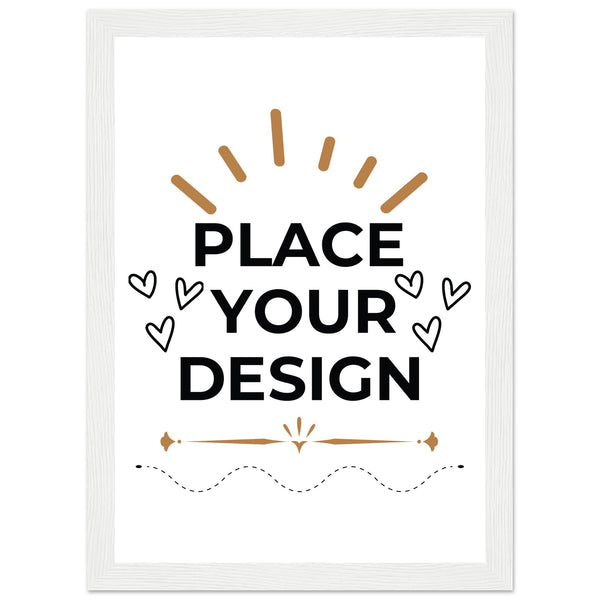 Art on Display - Ready-to-Hang Wooden Framed Customizable Poster - A4 21x29.7 cm 8x12″ White frame - Wooden Framed Posters