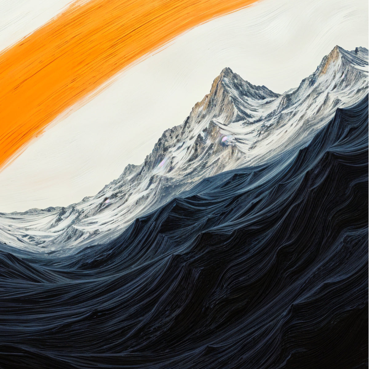 Path of the Ember Sky – Wooden-Framed Poster - - Wooden Framed Posters