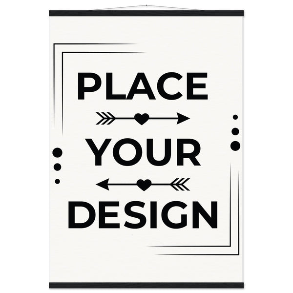 Elevate Your Space - Customizable Premium Matte Paper Poster with Hanger - 70x100 cm 28x40″ Black wall hanger - Wooden Framed Posters