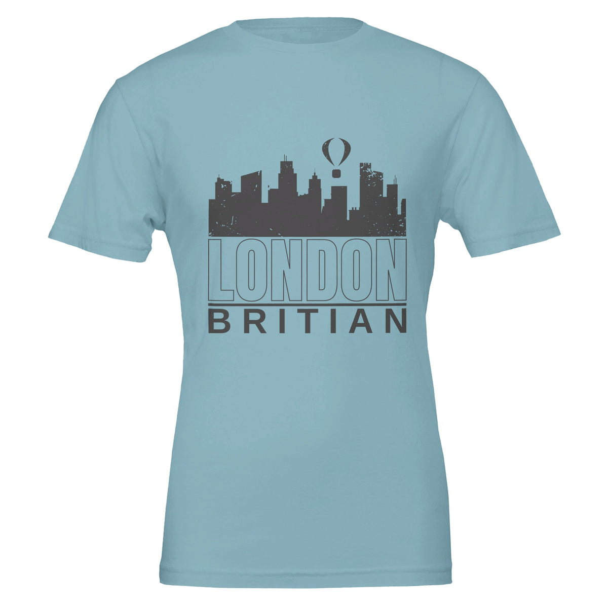 London in Monochrome Elegance - Baby Blue - Crewneck T-shirts