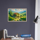 Tuscan Dream - Cozy Cottage in Rolling Hills - - Framed Canvas